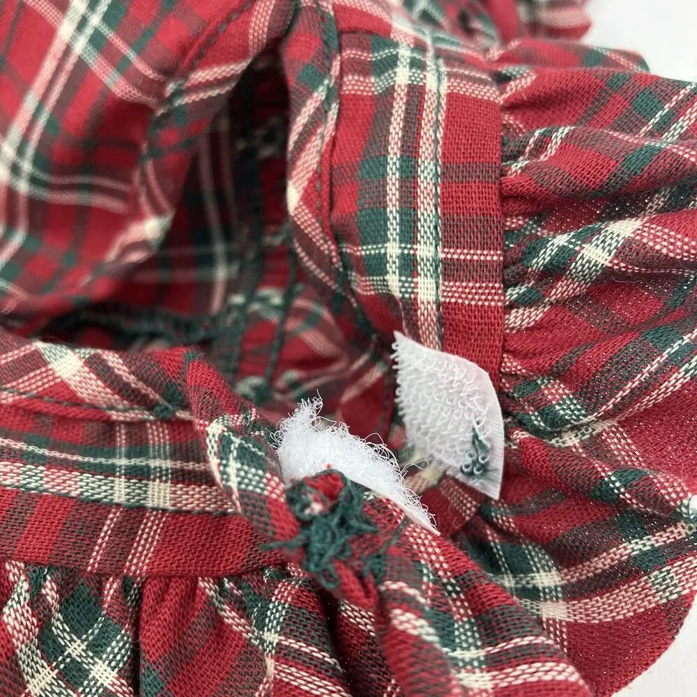 Longaberger Plaid Tidings Medium Key Basket Liner | 8x2.5x6